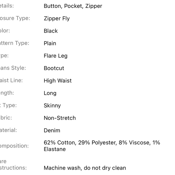 Black Flared Jeans - Picture 5 of 5